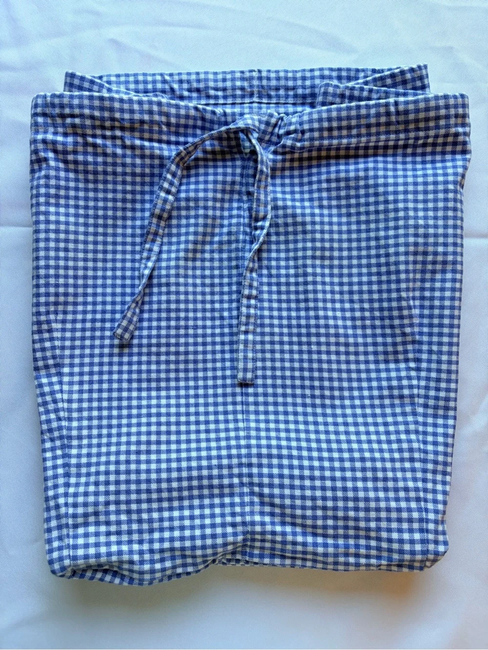 Pottery Barn Kids Blue Gingham Sabrina Basket Liners Size Large Set of 2